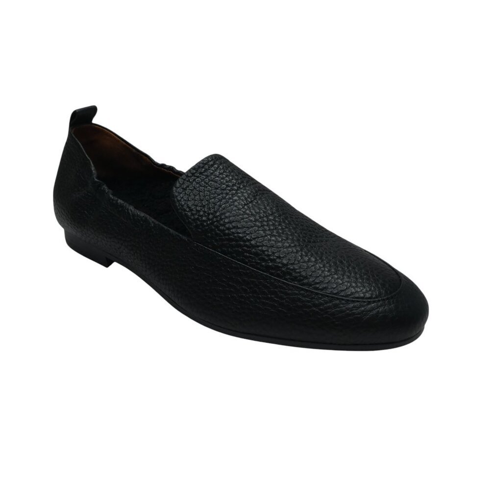 Vionic Amora Faux Fur Black Leather Comfort Loafers Womens 7.5